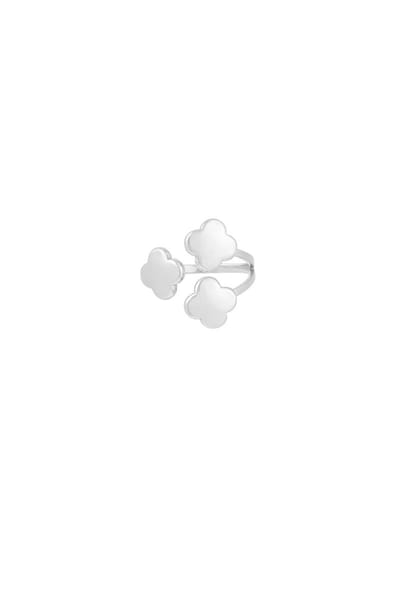 Ring triple klaver - zilver - one size
