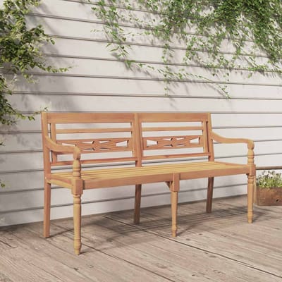 vidaXL - Bankje - Batavia - 150 - cm - massief - teakhout