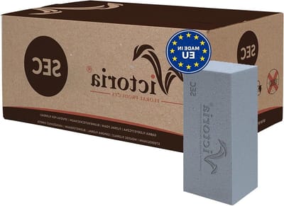Droog steekschuim - Bloemschikmateriaal - Bloemstukken maken - In EU geproduceerd - 20 stuks - Grijs