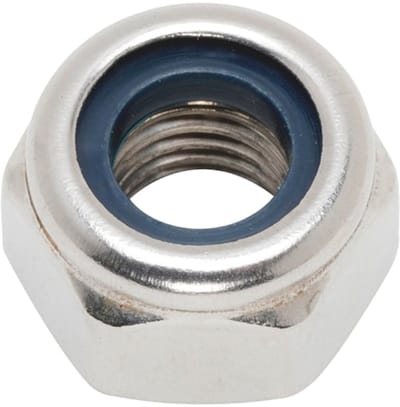 Wurth - DIN 982 roestvast staal A2 blank - Zeskantmoer, hoge vorm met klemdeel (niet-metalen inzetstuk) DIN 982 RVS A2, blank - x 25 st