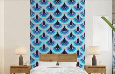 Behang - Fotobehang Retro - Patronen - Art Nouveau - Breedte 140 cm x hoogte 220 cm