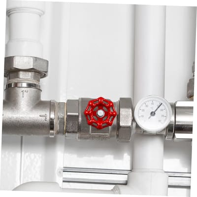 Yarnow ventiel handwiel ijzer kogelkraan ventiel afsluitklep waterkraan waterkraan bovendeel handgreep 6x6mm 50g (rood)