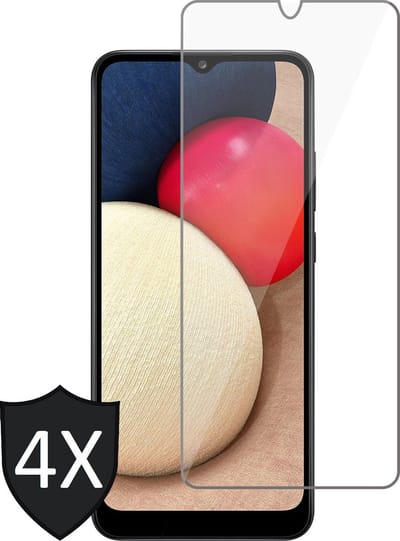 Screenprotector geschikt voor Samsung A02s - 4x Glas Screen Protector