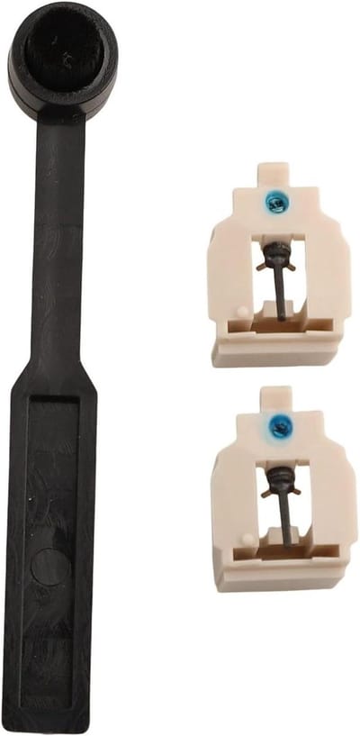 Platenspeler Naald - Stylus Vervanging - Muziek Luisteren - Koolstofvezel Constructie - 2 Stuks - Wit