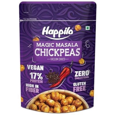 Happilo Premium Super Snack Pois Chiches Magic Masala 110g, Croustillant et Délicieux, Super Sain blue