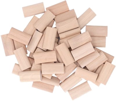 Dailygoods - 50Pcs Domino Tenon Beuken Hout Deuvel Stopper Beuken Inbrengen Deuvel Blok Massief Houten Tip voor Houtbewerking Meubels Splicing (8 * 22 * 40 MM)