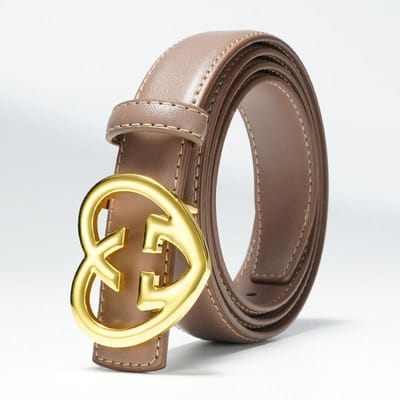 Riem Dames Jurk Gladde Gesp Damesjurken Jurken Versierd Damesriemen All-Match Slimme Riemen 105cm beige