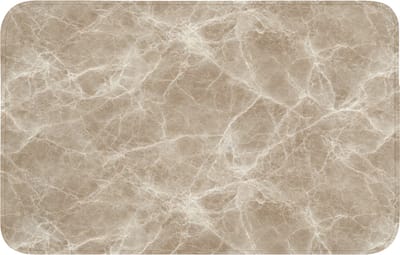 WC mat 80x50 cm - Antislip - Bruin - Kristaladers - Marmer - Toiletmat - Vloermat - Douchemat - Toilet tapijt - Toiletmatten