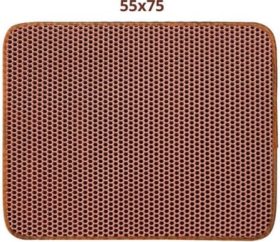 Bovista Kattenbak Mat - Katten Mat - Grit Opvanger - Schoonloopmat Kattenbak - Kattenbak Uitloopmat - Kattenbak Matje - Cat Litter Mat - Wasbaar - Koffie - 55x75cm