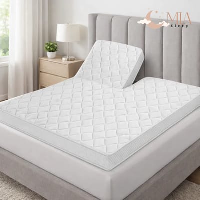 MIA Sleep SPLIT Topdekmatras XXL - Hotel Topper 140x200 - Circa 12 cm dik - Tencel hoes - Visco Nasa Traagschuim GEL - Orthopedisch - Afritsbaar