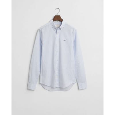 Gant Overhemd Slim Classic Stripe Poplin Button-Down Licht Blauw / male