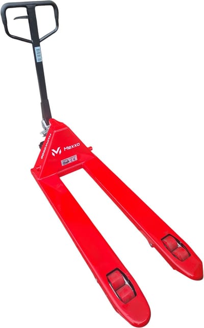 Mexxo Palletwagen - Pompwagen - Transpallet - Dubbele vorkwielen - 2500KG - Rood
