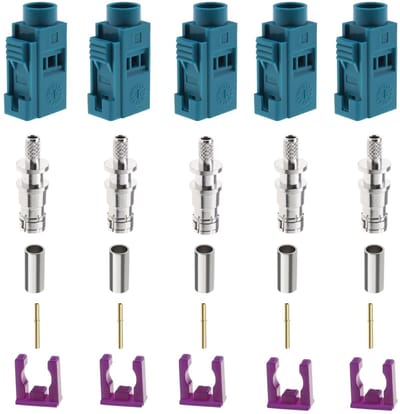 Store_9 - Fakra Vrouwelijke Connector - Antenne Connectoren - 5 Sets - Krimpen of Solderen - Auto Kabel - Geschikt voor RG174/RG316