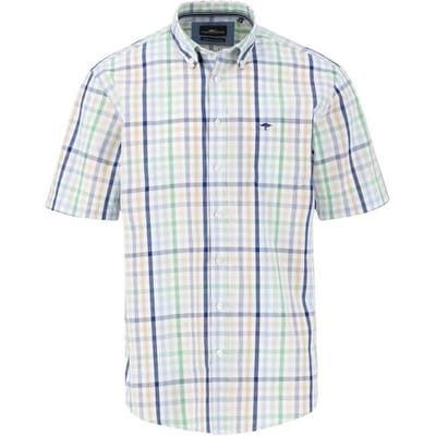 Fynch-Hatton Overhemd Combi Check Button-Down Turf Green / male