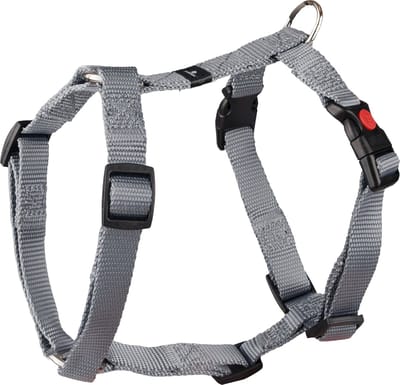 Flamingo Ziggi H-harnas - Harnas Honden - H-harnas Ziggi Grijs S 35-50cm 15mm - 1st - 127469 - 1st