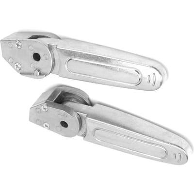 2 stuks Voetsteunen Pedalen Automatisch Intrekbaar Aluminiumlegering Voetsteunen Universele Motoronderdelen gray