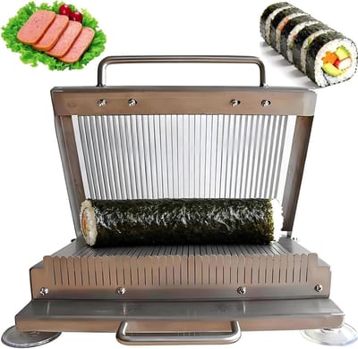 Sushisnijder - Voedselroller Snijder - Gelijkmatig Snijden - Antislip Zuignap - 25x20cm Snijgebied - Zilver
