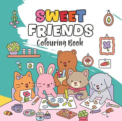 Twisk kleurboek Happy Friends Cozy 12 stuks ontspannend creatief.