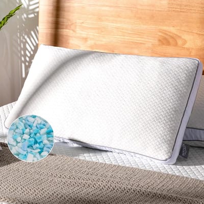 Geraspte Kussens - Traagschuim Kussens - Comfortabel Slapen - Blijft Altijd Vol - 81 x 50 cm - Wit