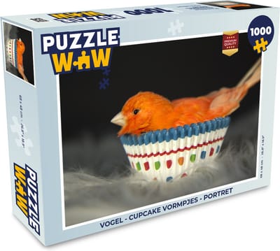 Puzzel Vogel - Cupcake vormpjes - Portret - Legpuzzel - Puzzel 1000 stukjes volwassenen