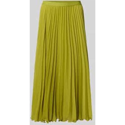 Uitlopende midi-rok in plissélook model 'Sabia'