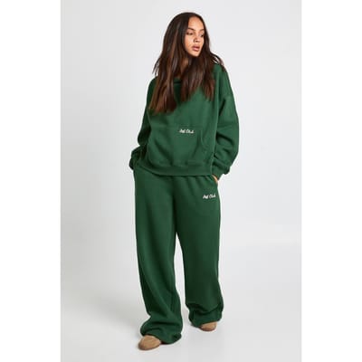 boohoo Dames Ath Club Geborduurde Boxy Hoodie | Groente | Maat: XS