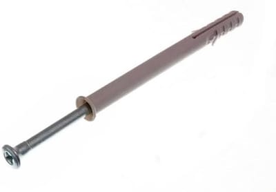 6x Nylon Plug en Schroef Set M6 x 120mm voor Metselwerk - Universele Framebevestiging