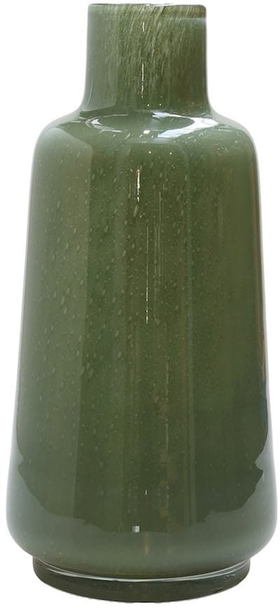Flesvaas Elite Jana | Mondgeblazen glas | groen | Dik glas | Ø18 x H35 cm
