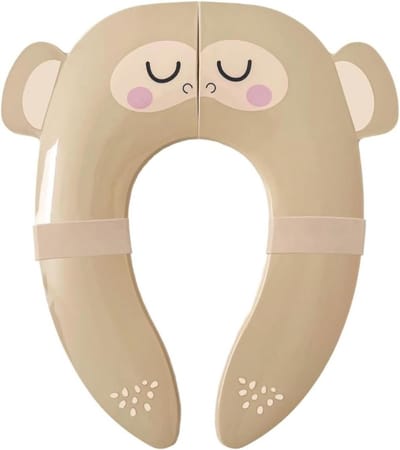Opvouwbaar Reispotje voor Peuter - Draagbare Toiletstoelhoes voor Zindelijkheidstraining - Beige