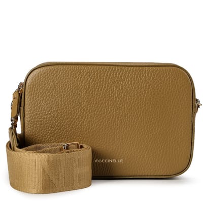 COCCINELLE Leren schoudertas Tebe Crossover Bag Seagrass kaki