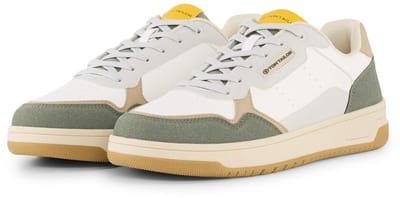 Tom Tailor - Sneakers met colour-blocking - Maat 42 - white-green