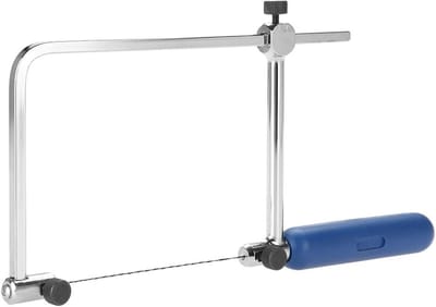 Verstelbaar U-vormig Figuurzaagframe met 6 Spiraalzaagbladen voor Hout, Glas en Metaal