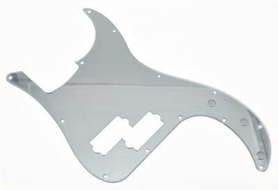 Bas Gitaar Plaat - Krasplaat Bescherming - Instrument Reparatie - 13 Gaten Ontwerp - Standaard Afmetingen - Zilver Spiegel