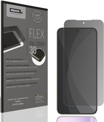 dipos FLEX – Matte Privacy Screenprotector geschikt voor Honor X70 Pro Max | Volledige Schermbescherming | Case-Friendly