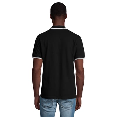 SOLS Heren Praktijk Contrast Poloshirt (Zwart)