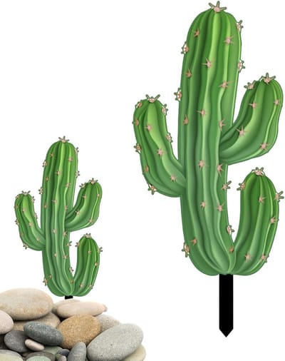 Cactus Tuin Decoratie - Cactus Bord - Tuin Aankleden - Weerbestendig Acryl - 3 mm dik - Groen
