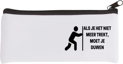 Akyol - als je het niet meer trekt, moet je duwen Etui - Quotes - mensen die houden van quotes - quotes - verjaardag - cadeau - kado - geschenk - 20 bij 9 cm