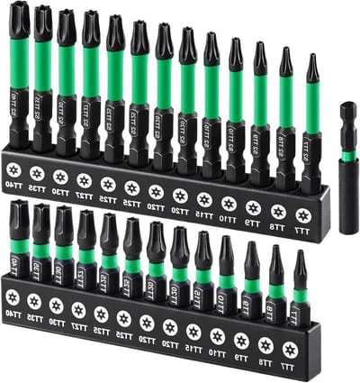 Koppel Boorkit - Torx Bits - Zwaar Werk - Verbeterde Veiligheid - TT7-TT40 - Zilverkleurig