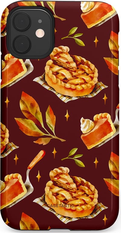 Casetastic Hoesje Geschikt voor Apple iPhone 11 - Stijlvolle Beschermende Duo-layer Case - Karamel Appel Ontwerp