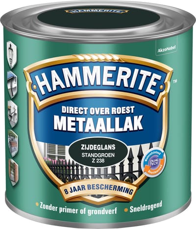 Hammerite - Metaallak Zijdeglans - Standgroen - 250 Ml