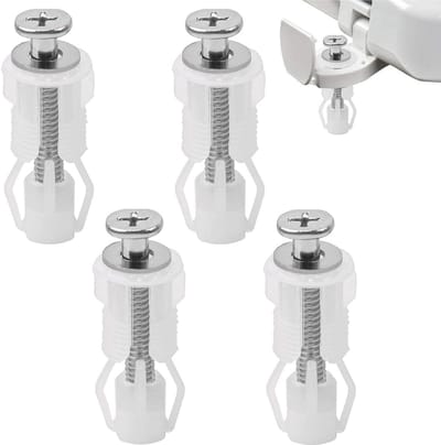 4 Stuks Toiletbril Bevestiging - Nylon en RVS voor Duurzame Montage