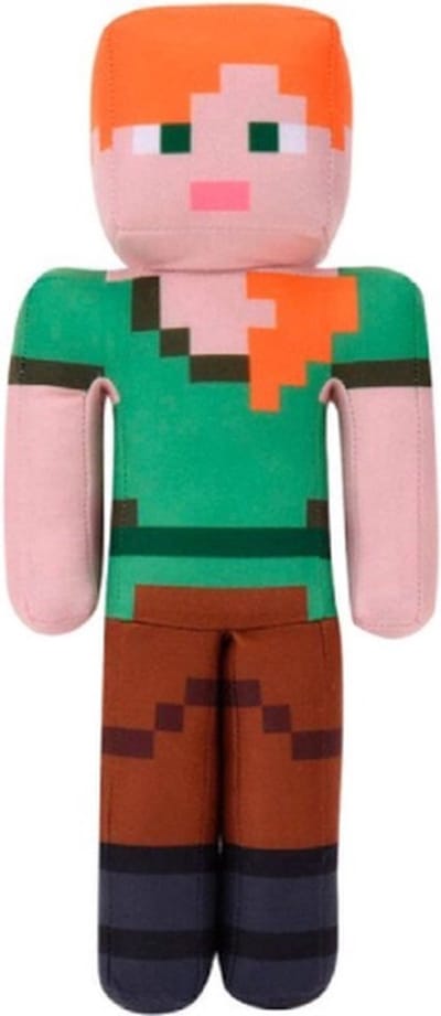 Alex – Minecraft Pluche Knuffel 34 cm {Minecraft Plush Toy | Speelgoed knuffeldier knuffelpop voor kinderen jongens meisjes | Steve, Creeper, Alex, Enderman, Pig, Llama, Wolf, Ocelot}