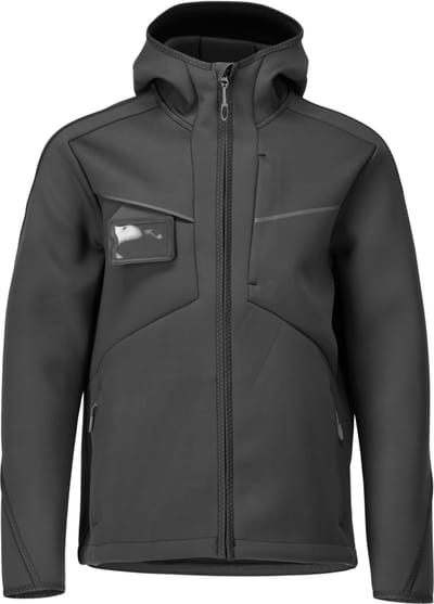Mascot Customized Softshell jas met capuchon 22086-662 - Zwart - 3XL