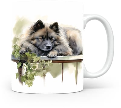 Mok Keeshond Beker voor koffie of tas voor thee, cadeau voor dierenliefhebbers, moeder, vader, collega, vriend, vriendin, kantoor, opa, oma, hond, kerst, sinterklaas, verjaardag