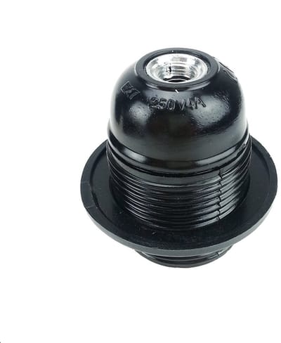 MTTProducts - E27 Lampenhouder - Zwart - Edison Screw - Lampenbasis - Ideaal voor Pendel- en Tafellampen - 250V