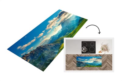 Keukenloper - Loper keuken - Alpen - Zon - Natuur - 120x50 cm - Keukenloper vinyl