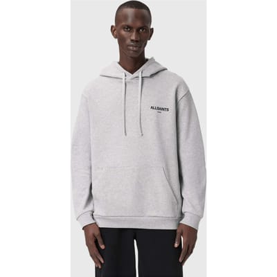 AllSaints Halcyon Oth Hoody Light Grey Marl Taglia: XXL | Felpe con cappuccio Outlet | Uomo | Grigio