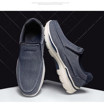 Heren Casual Schoenen Canvas Ademend Casual Schoenen Heren Comfortabele Outdoor Casual Schoenen Klassieke Loafers Heren Sportschoenen 46 gray