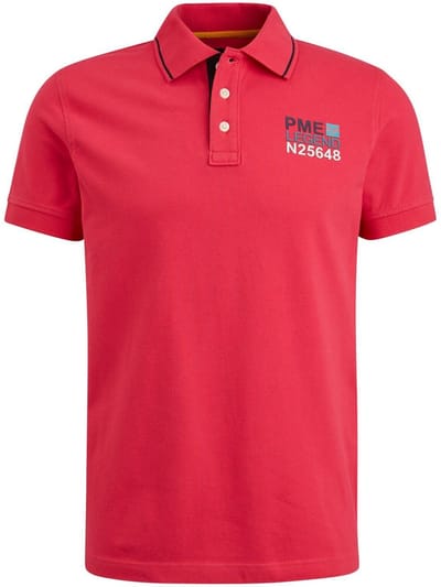 PME Legend - Piqué Poloshirt Logo Roze - Regular-fit - Heren Poloshirt Maat S
