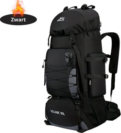 Livano Rugzak - Dames - Heren - Meisje - Jongens - Backpack - Outdoor - Zwart